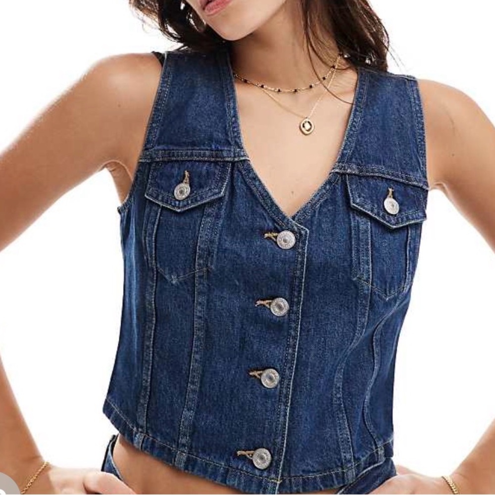Levi's Blue Denim Sleeveless Top